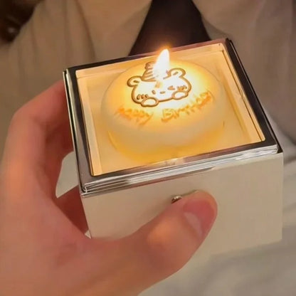 Dönerek Açılan Sürpriz Mumlu Yüzük Kutusu